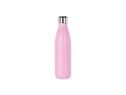 17oz/500ml Powder Coated Stainless Steel Cola Bottle(Pink) 