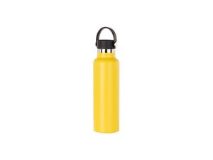 600ml/20oz Powder Coated Stainless Steel Bottle (Yellow)