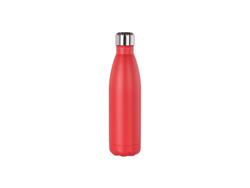17oz/500ml Powder Coated Stainless Steel Cola Bottle(Red) 